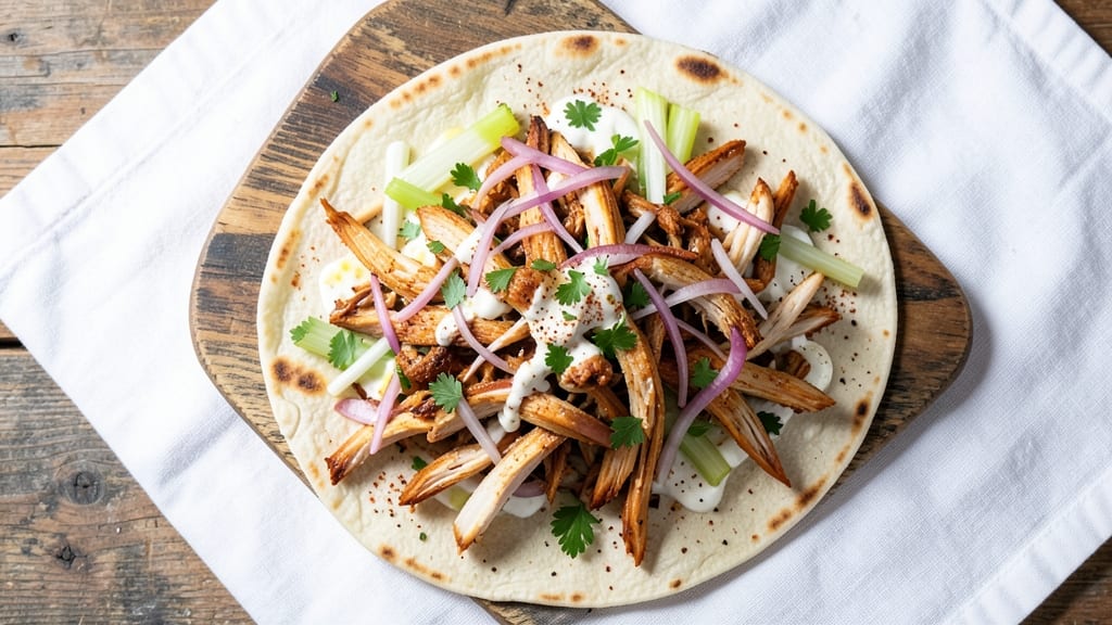Chicken Salad Tortilla Wraps Recipe: Crunchy Celery Crowns in Flaky Layers
