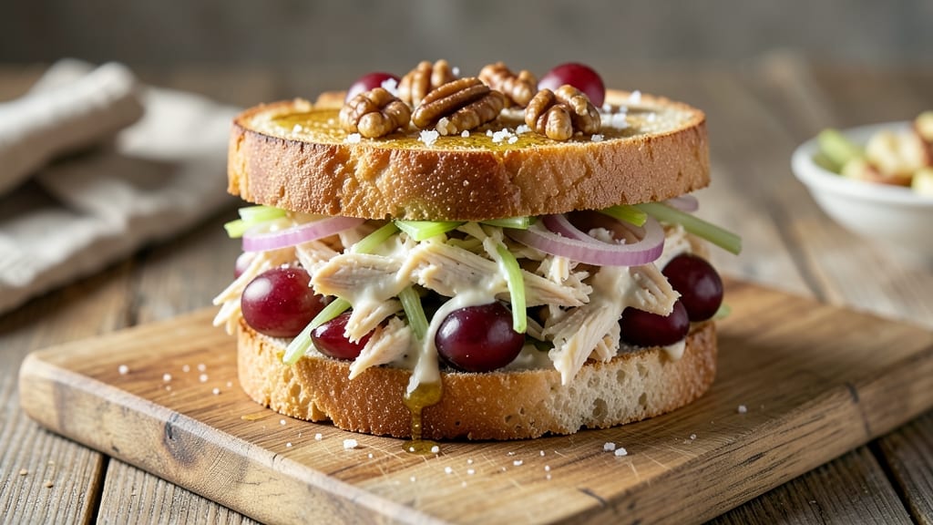 Chicken Salad Sandwich Recipe With Grapes and Walnuts: Sweet-Plump Grapes and Toasted Walnut Crunch