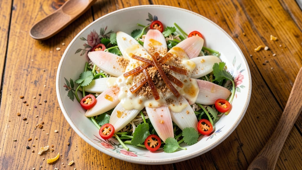 Thai Banana Blossom Salad Recipe: Fragrant Coconut-Lime Dressing With Silky Petals