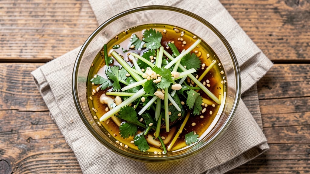 Cold Noodle Salad Dressing Recipe: Herb-Infused Oil Base With Zero Mayo