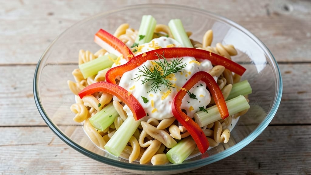 Clubhouse Pasta Salad Recipe: Celery Crown Crunch Meets Cool Cream Cheese