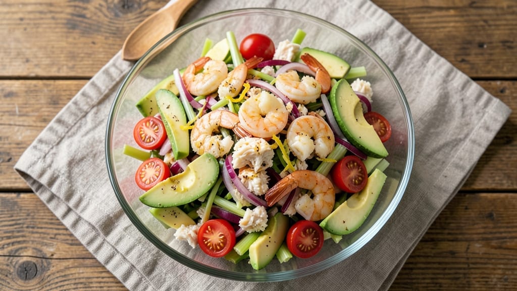 Classic Seafood Salad Recipe: Crisp Celery Crowns and Zesty Citrus Twist
