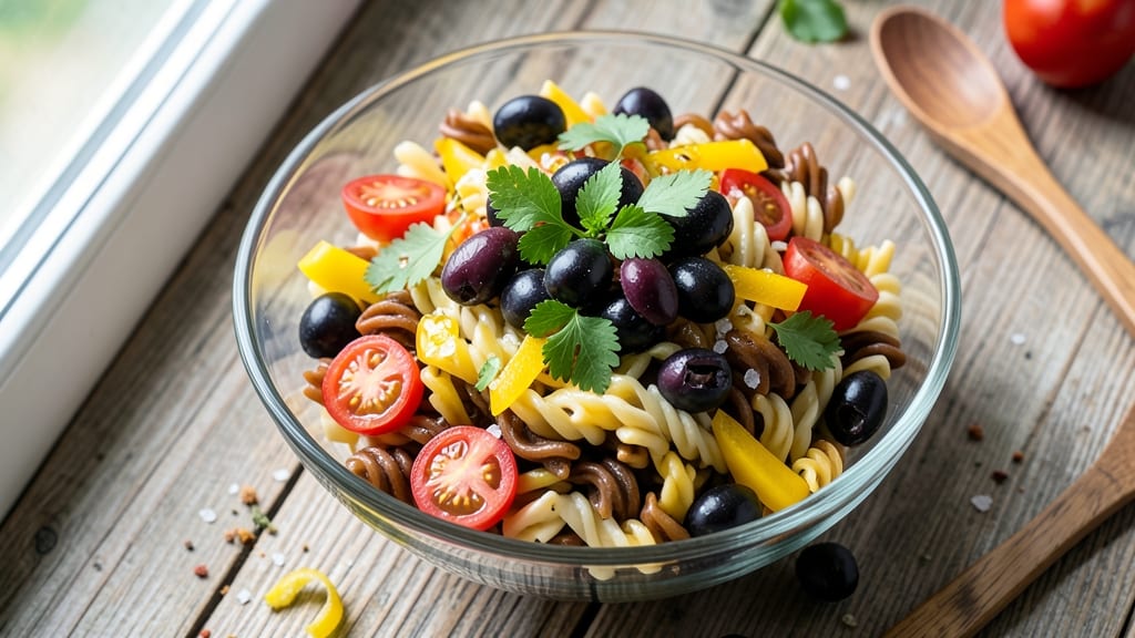 Color Pasta Salad Recipe: Vibrant Tri-Color Noodles With Herb Vinaigrette Crunch