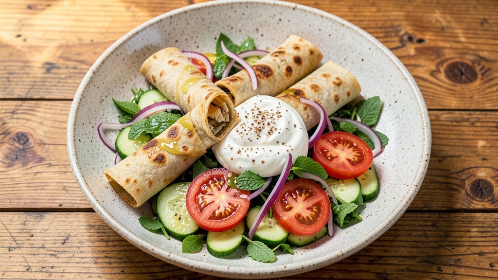 Chapati Salad Recipe: Warm Flatbread Layers With Cool Yogurt Zing