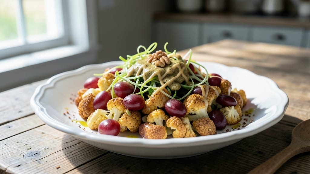 Cauliflower and Grape Salad Recipe: Sweet-Tart Balance With Crunchy Celery Crowns