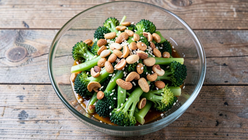 Chinese Broccoli Salad Recipe: Wok-Fried Greens with Crunchy Peanuts and Tangy Dressing