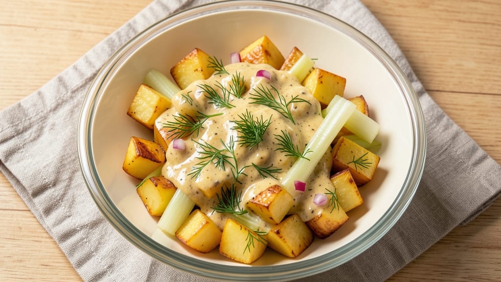 Vegan Dill Potato Salad Recipe: Herb-Infused Creaminess With Crisp Celery Bites