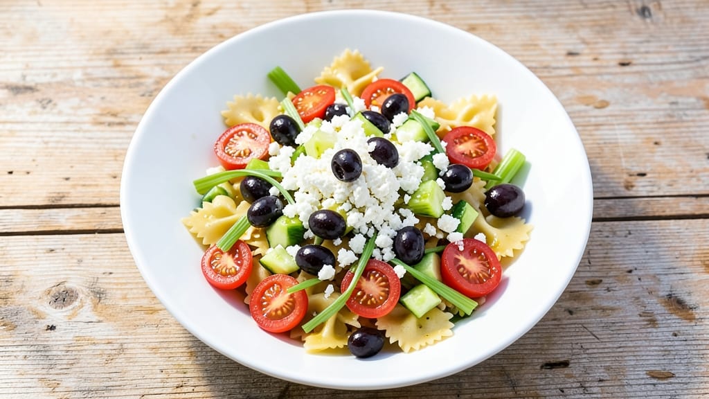 Central Market Greek Pasta Salad Recipe: Crisp Celery Crowns and Herbed Cream Cheese Bliss