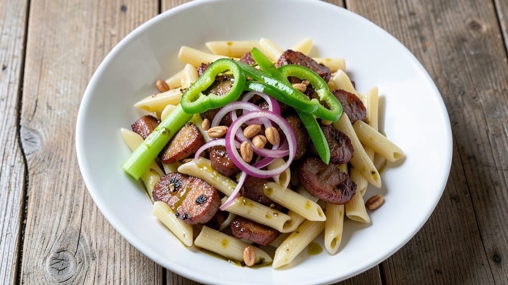Cold Pasta Salad With Sausage Recipe: Hearty Meal-Prep Favorite With Crispy Celery