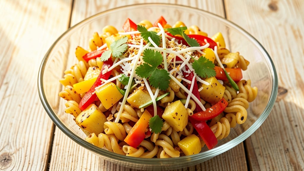Caribbean Pasta Salad Recipe: Tropical Rum-Lime Vinaigrette Magic