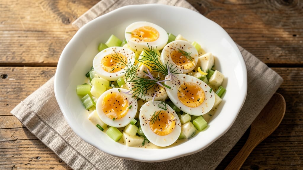 Classic Egg Salad Recipe With Celery: Crisp Celery Crowns and Creamy Herb Twist
