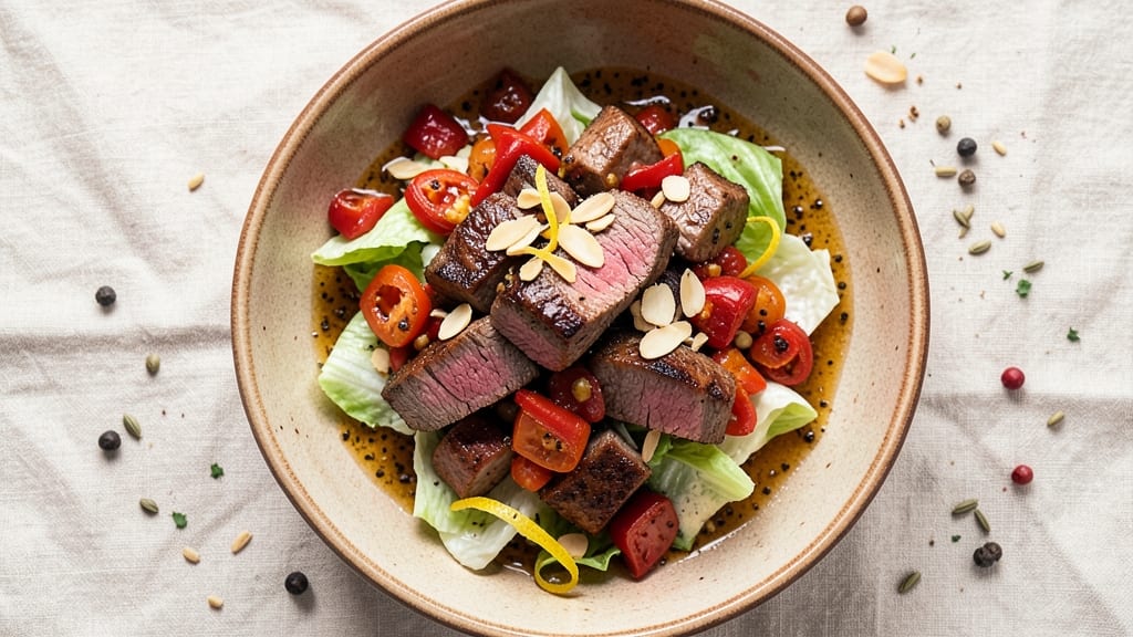 7 Pepper Sirloin Salad Recipe: Bold Spice Crunch Meets Juicy Steak Bites