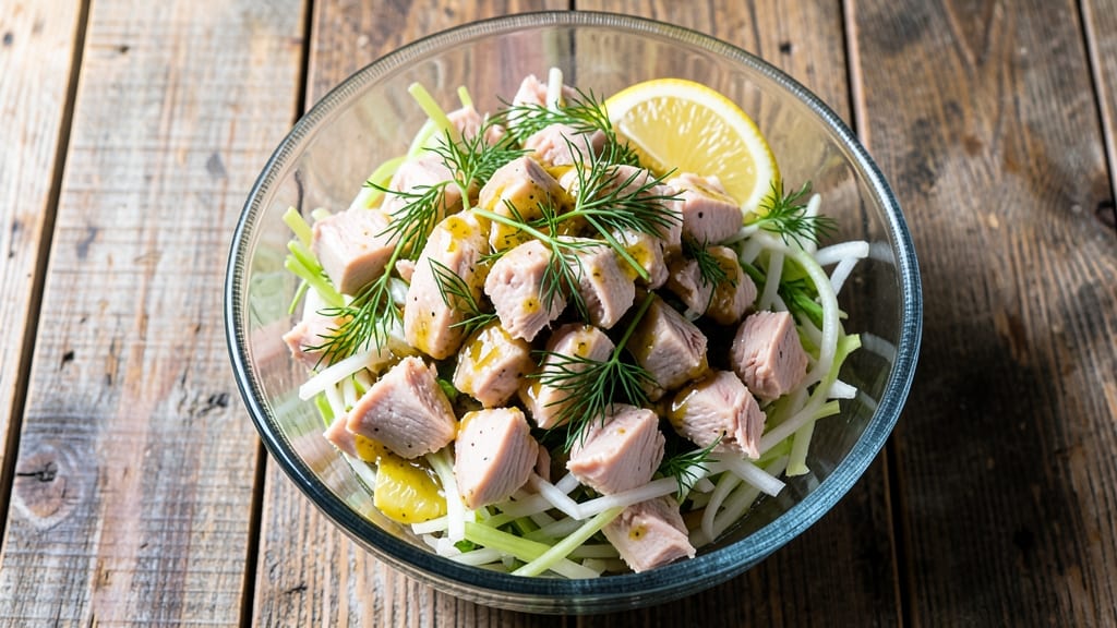 Chunky Tuna Salad Recipe: Celery Crown Crunch With Zesty Dill Kick