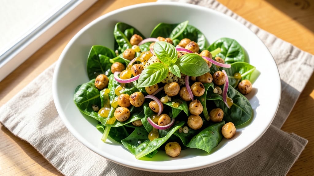 Chickpea and Lettuce Salad Recipe: Crunchy Chickpeas and Tangy Lemon Vinaigrette Harmony