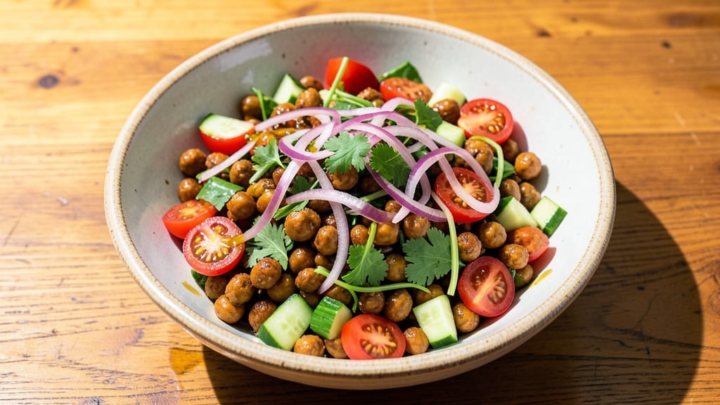 Chickpea Chopped Salad Recipe: Protein-Packed Crunch With Bright Mediterranean Zing