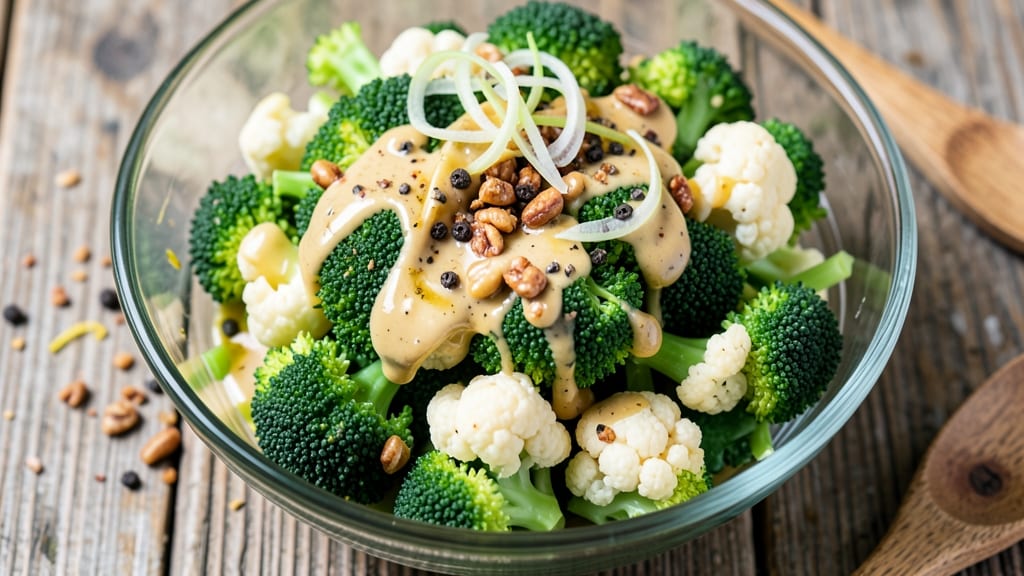 Cold Broccoli and Cauliflower Salad Recipe: Crisp-Toppings That Stay Fresh for Days