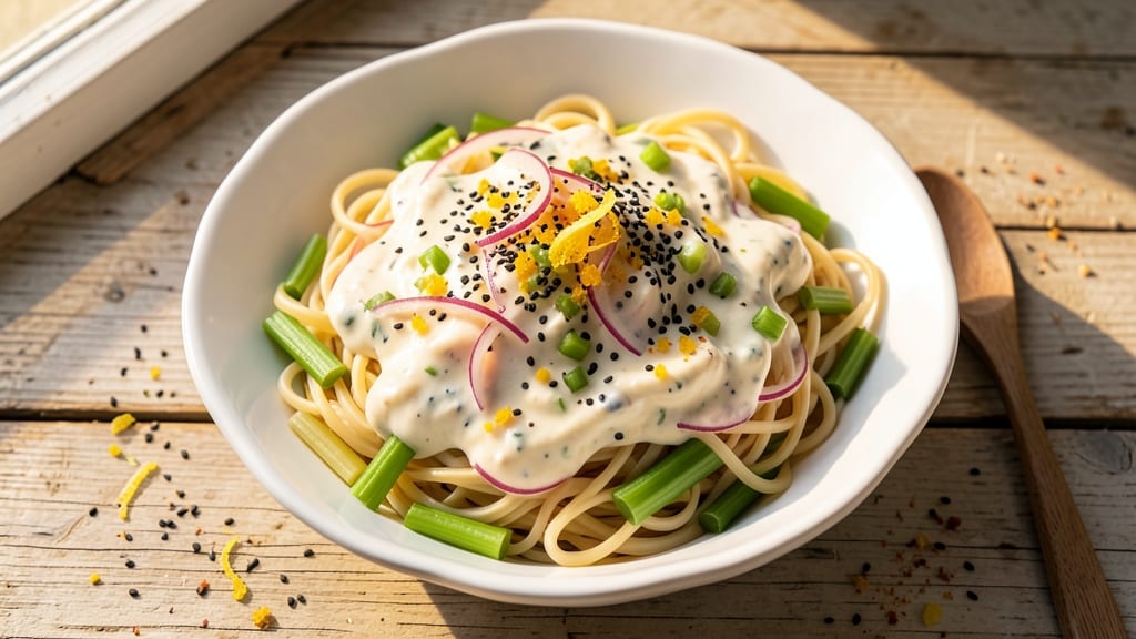 Catalina Pasta Salad Recipe: Layered Cream Cheese and Crunchy Celery Crowns