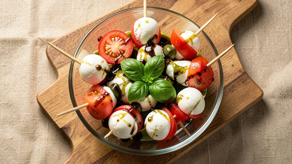Caprese Salad Kabobs Recipe: Skewered Freshness With Zero Mess