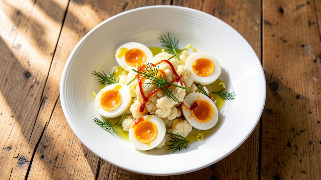 Cauliflower Egg Salad Recipe: Crispy Roasted Cauliflower and Herb-Packed Freshness