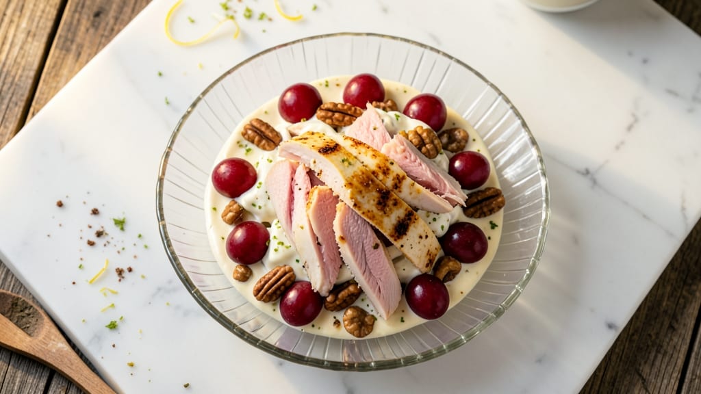 Chicken Salad Recipe with Red Grapes and Walnuts: Sweet-Tart Crunch for Effortless Picnic Elegance