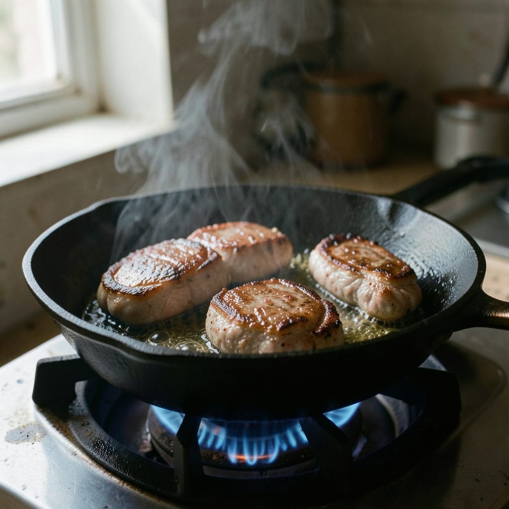 The first pass, in the pan