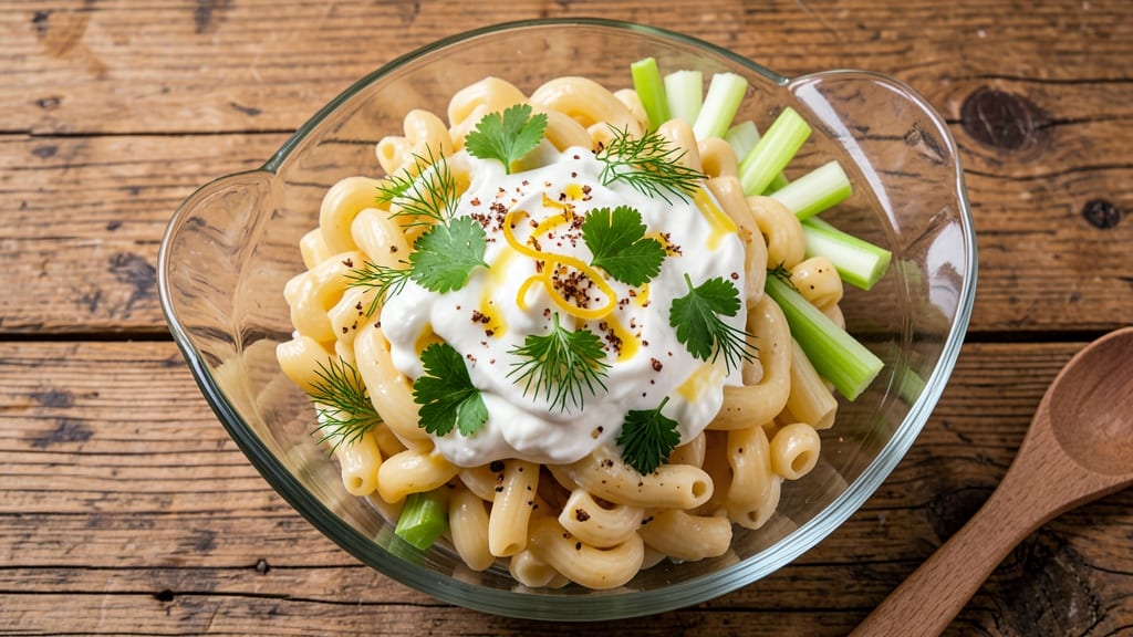 Chef RV's Macaroni Salad Recipe: Bold Herb-Cream Cheese Crunch Without Mayo