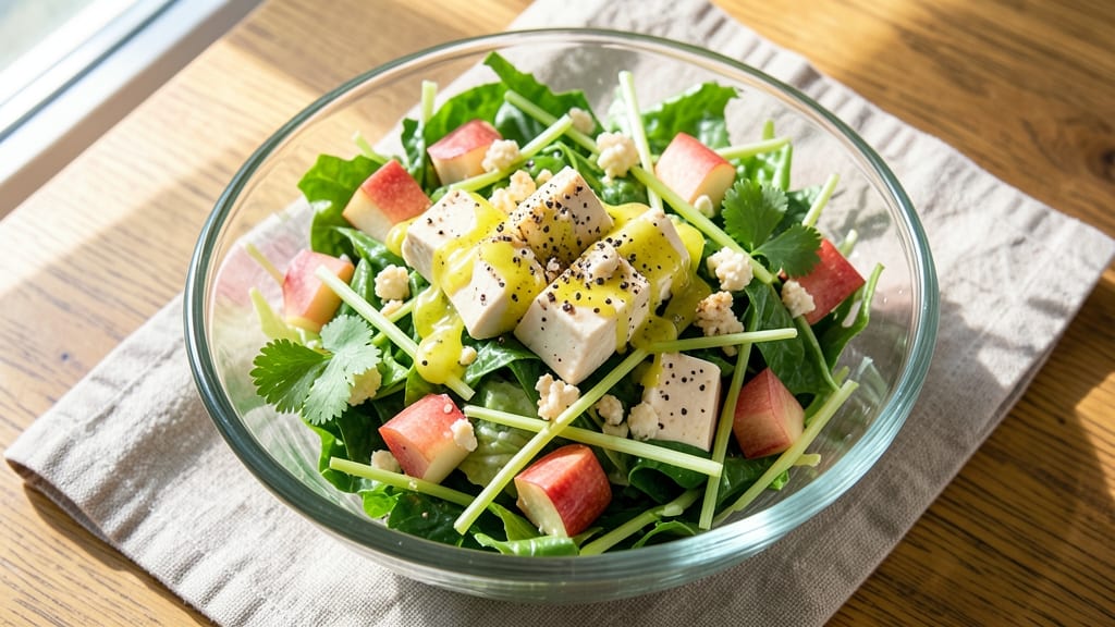 Vegan Coleslaw Salad Recipe: Crunchy Celery Crowns With Zesty Apple-Lime Dressing