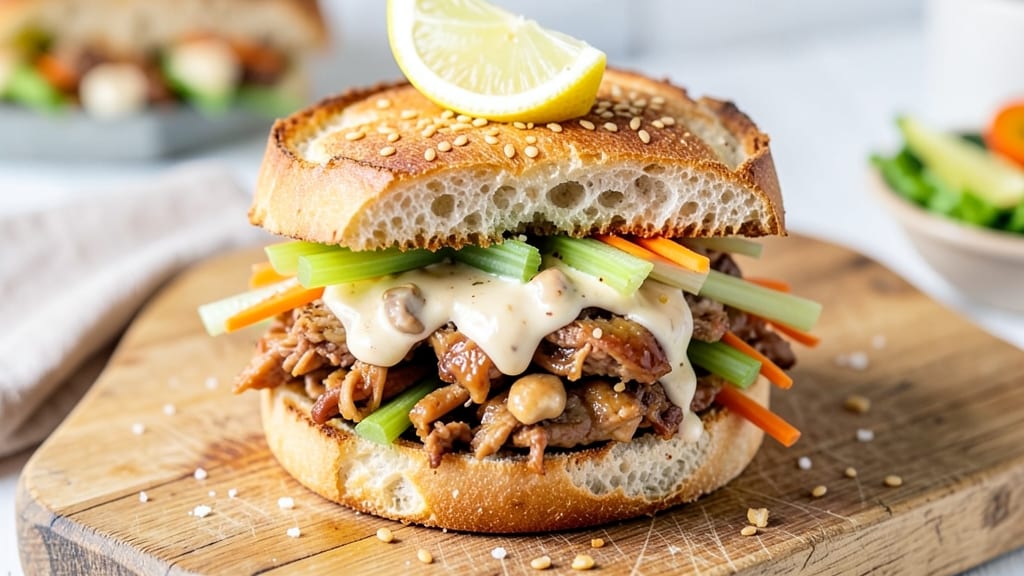 Cashew Chicken Salad Sandwich Recipe: Crunchy Celery Crowns and Nutty Protein Packed