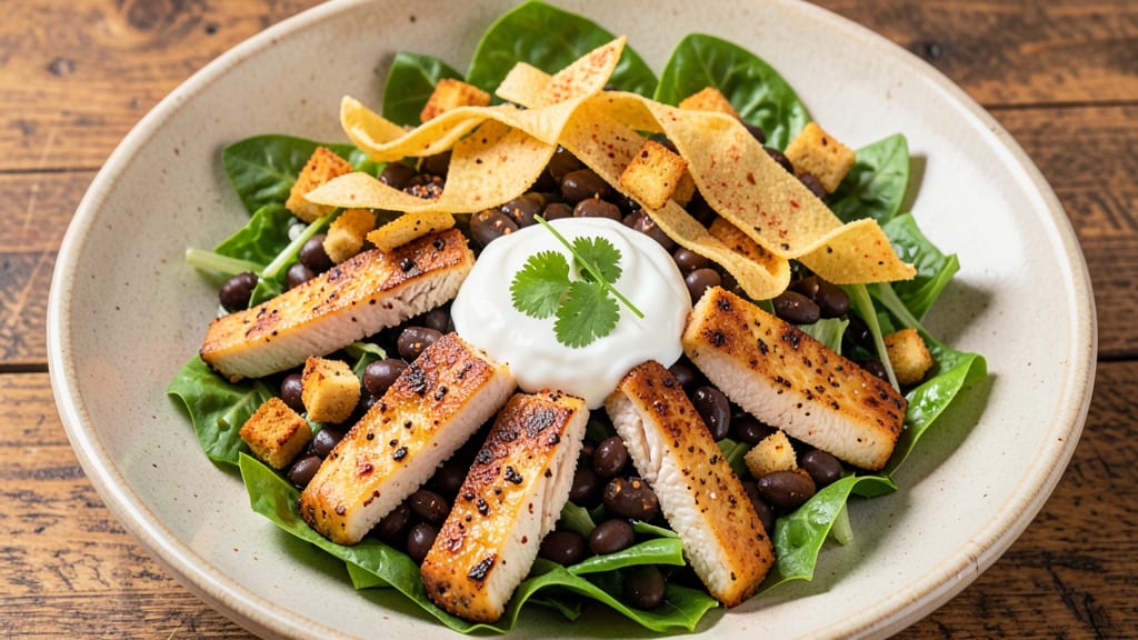 Chick Fil A Southwest Salad Copycat Recipe: Cool Cream Cheese Crunch Meets Warm Spiced Croutons