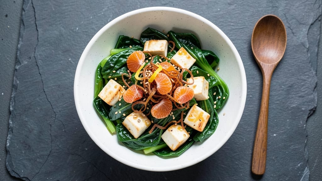 Chinese Green Salad Recipe: Crispy Mandarin Oranges and Crunchy Sesame Dressing Twist