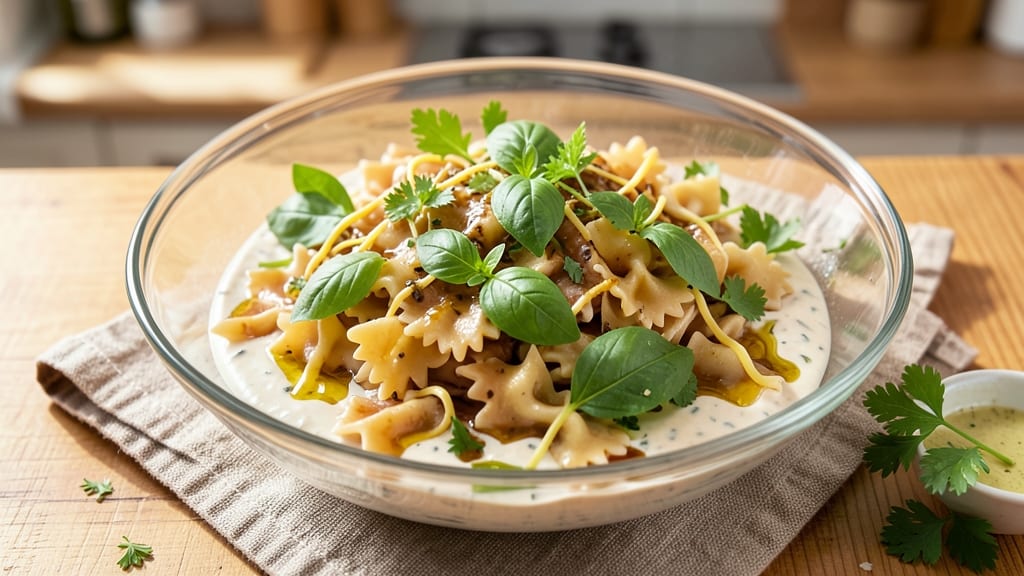 Chef's Pasta Salad Recipe: Al Dente Noodles With Bold Herb Vinaigrette