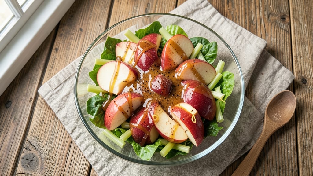 Weight Watchers Caramel Apple Salad Recipe: Crunchy Celery Crowns With Warm Spiced Dressing