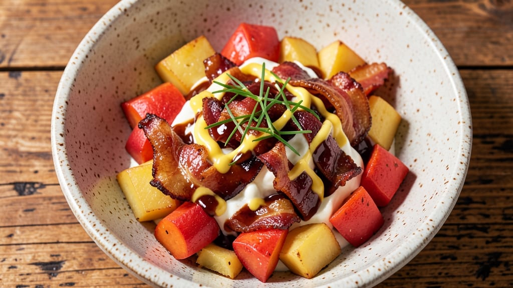 City Barbecue Potato Salad Recipe: Smoky Bacon Bits and Tangy Vinegar Zing