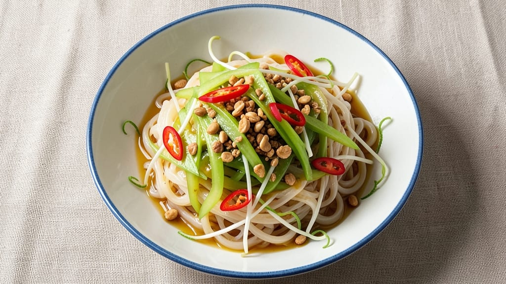 Cold Thai Salad Recipe: Crunchy Rice Noodles and Tangy Lime-Lavash Fusion