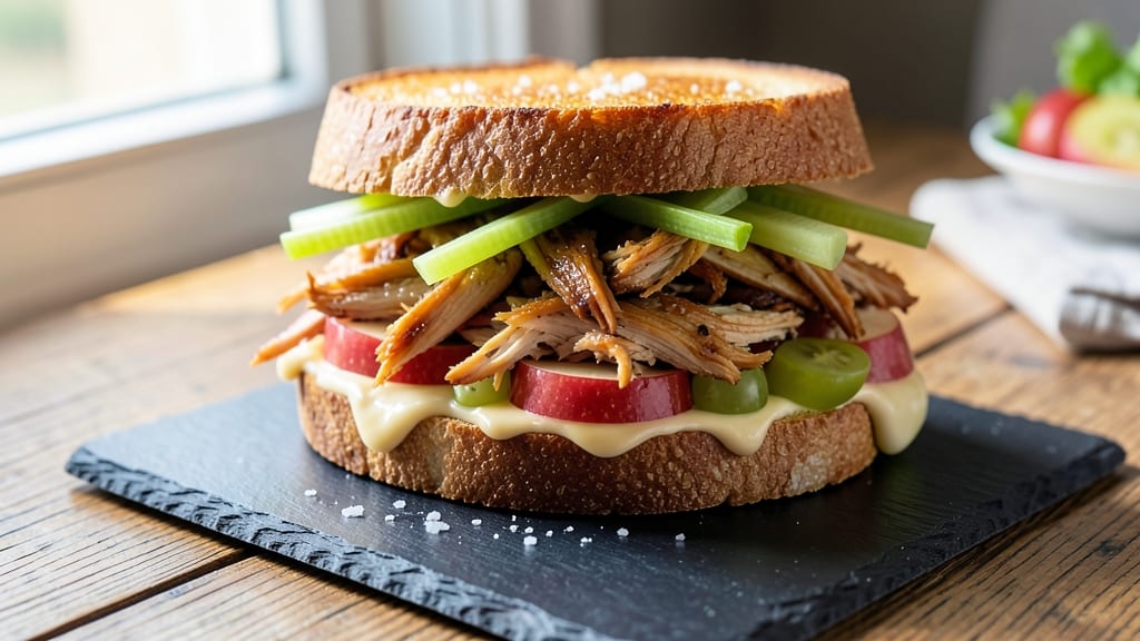 Chicken Waldorf Salad Sandwich Recipe: Crunchy Celery Sticks and Sweet Apple Harmony